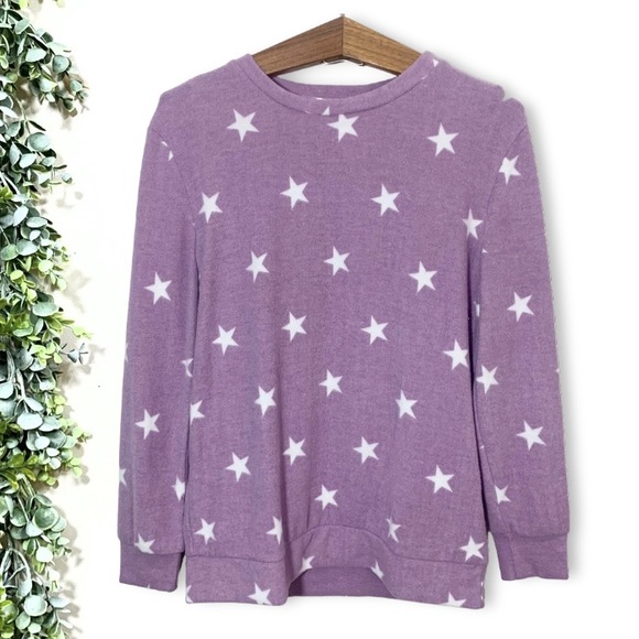 Star print cozy sweater purple - Picture 8 of 12